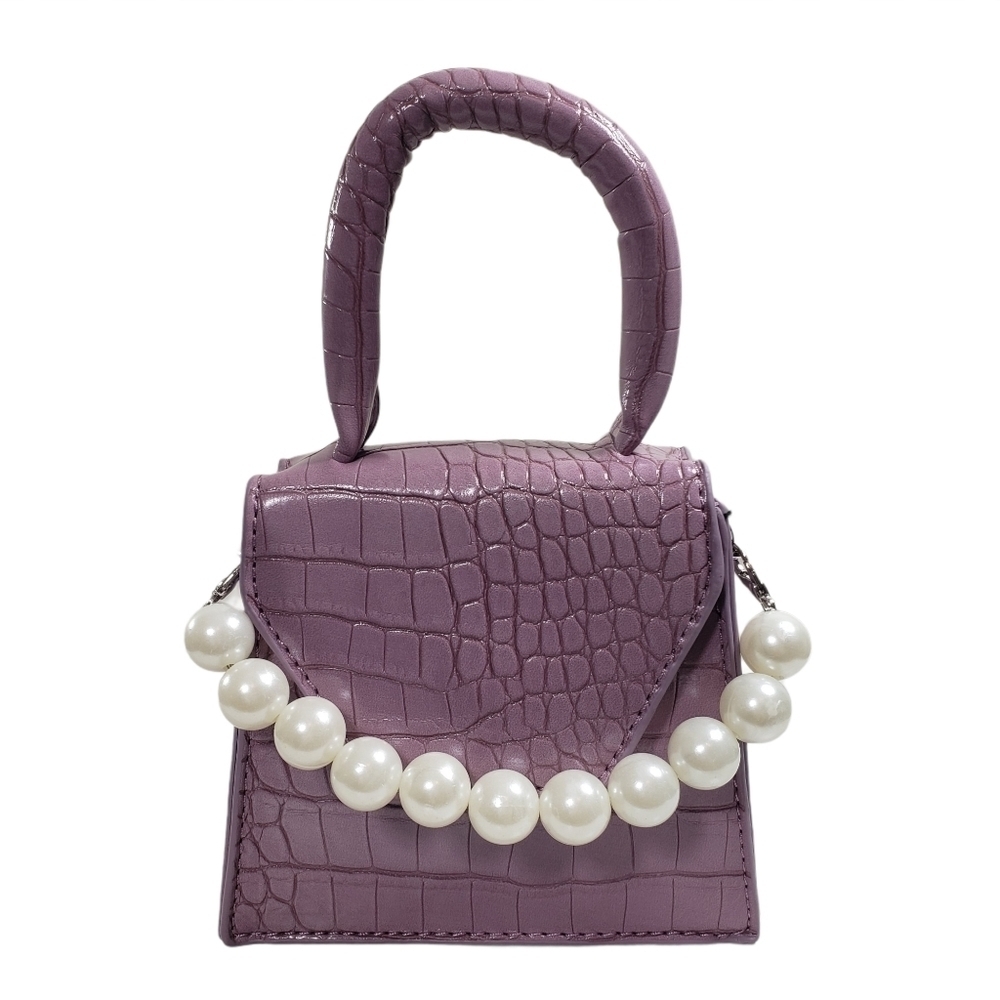 Boutique Faux Croc Crossbody Mini Bag Sz OS